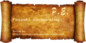Peszeki Eszmeralda névjegykártya